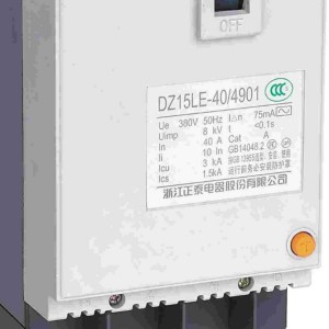 正泰三相四线剩余动作断路器DZ15LE-100 塑壳漏电保护断路器100a