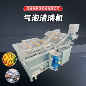 果蔬气泡清洗机喷淋式水果大姜山药清洗设备叶类蔬菜清洗流水线