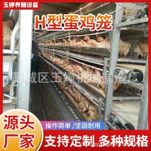 H型蛋鸡笼镀锌丝鸡笼阶梯式鸡笼养殖笼养鸡场价格优惠养殖设备 10组